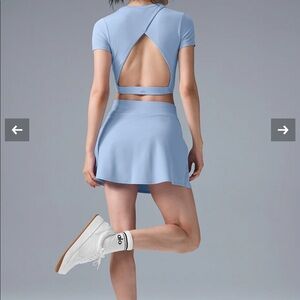 Light blue Alo Backspin Skirt Size Medium